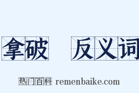 拿破崙反义词是什么意思的图片